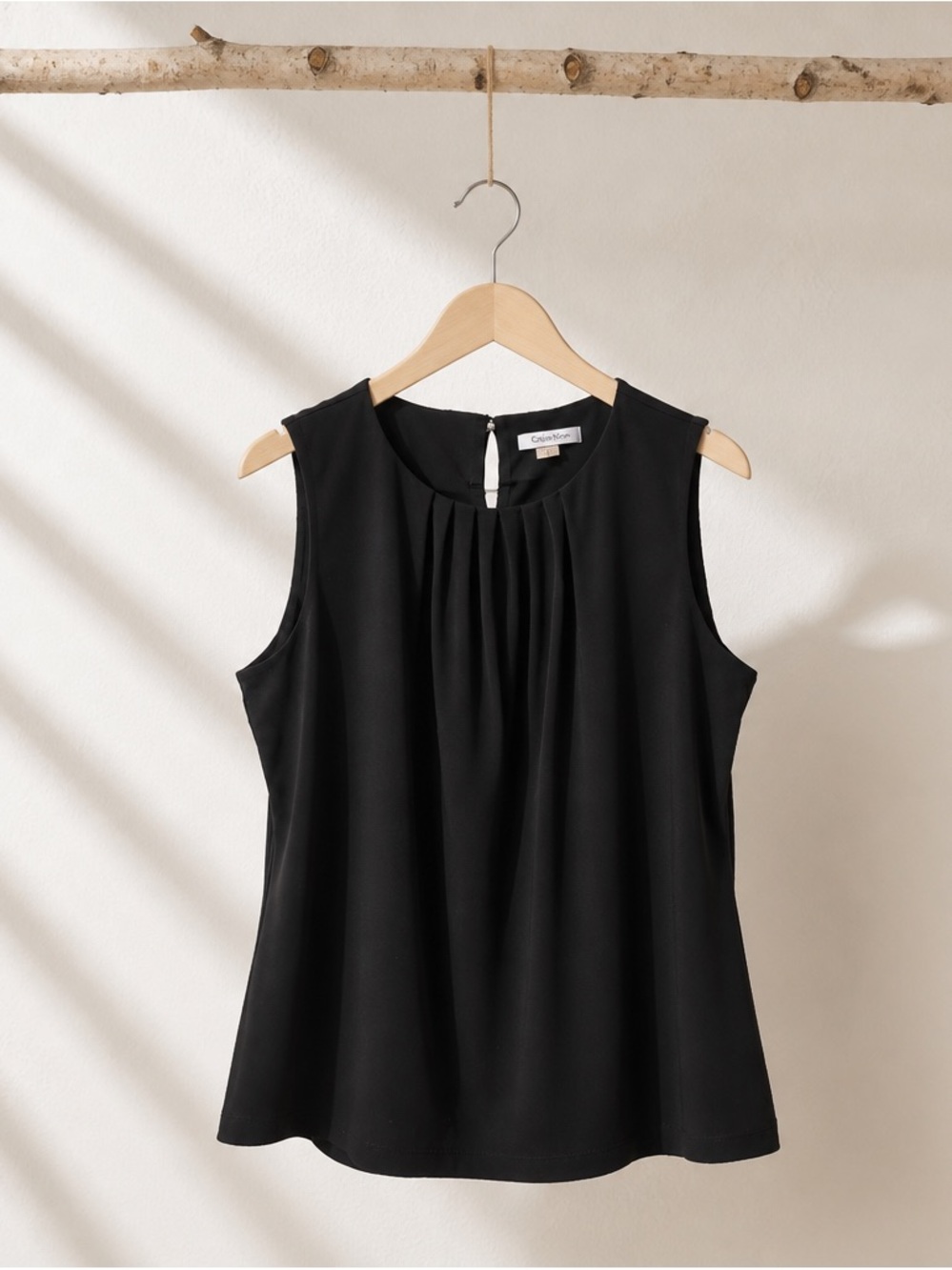 Calvin Klein Charming Black Pleated Sleeveless